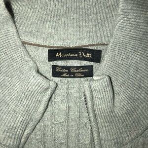 Massimo Dutti Cotton cashmere zip cardigan.